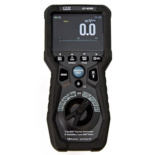 DT-6509 - тестер изоляции и микроомметр высокого разрешения с функцией мультиметра TRMS, со встроенн