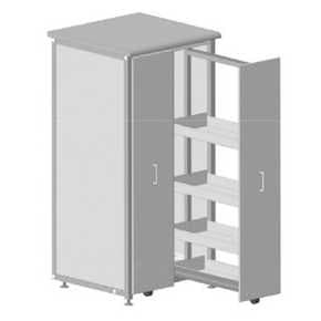 Шкаф 2 выдвижные вертикальные секции 640x630x1350 ЛБ СМ