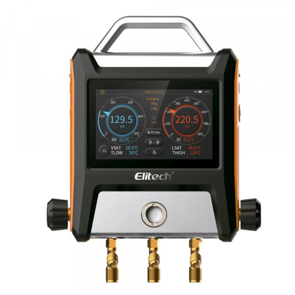 Elitech MS-2000 манометрический коллектор цифровой двухвентильный для заправки фреона